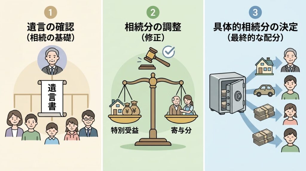 具体的相続分決定までの流れ